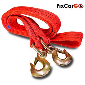 Трос буксировочный с крюками, 60 мм, 10 т, 4 м.